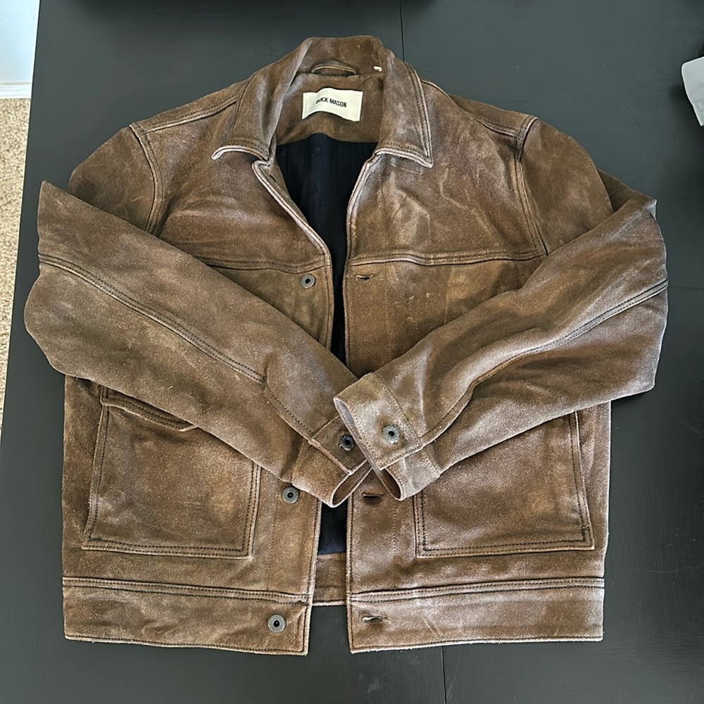 Buck mason genuine leather jacket - men’s medium